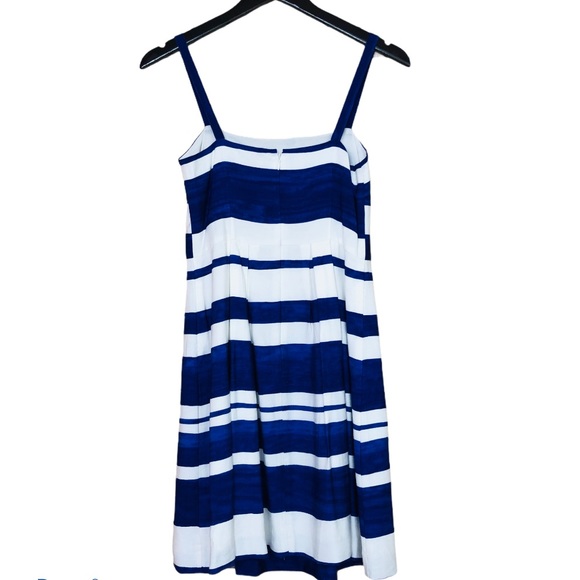 NWT- Ann Taylor aloft Blue & white striped Dress - Picture 2 of 7